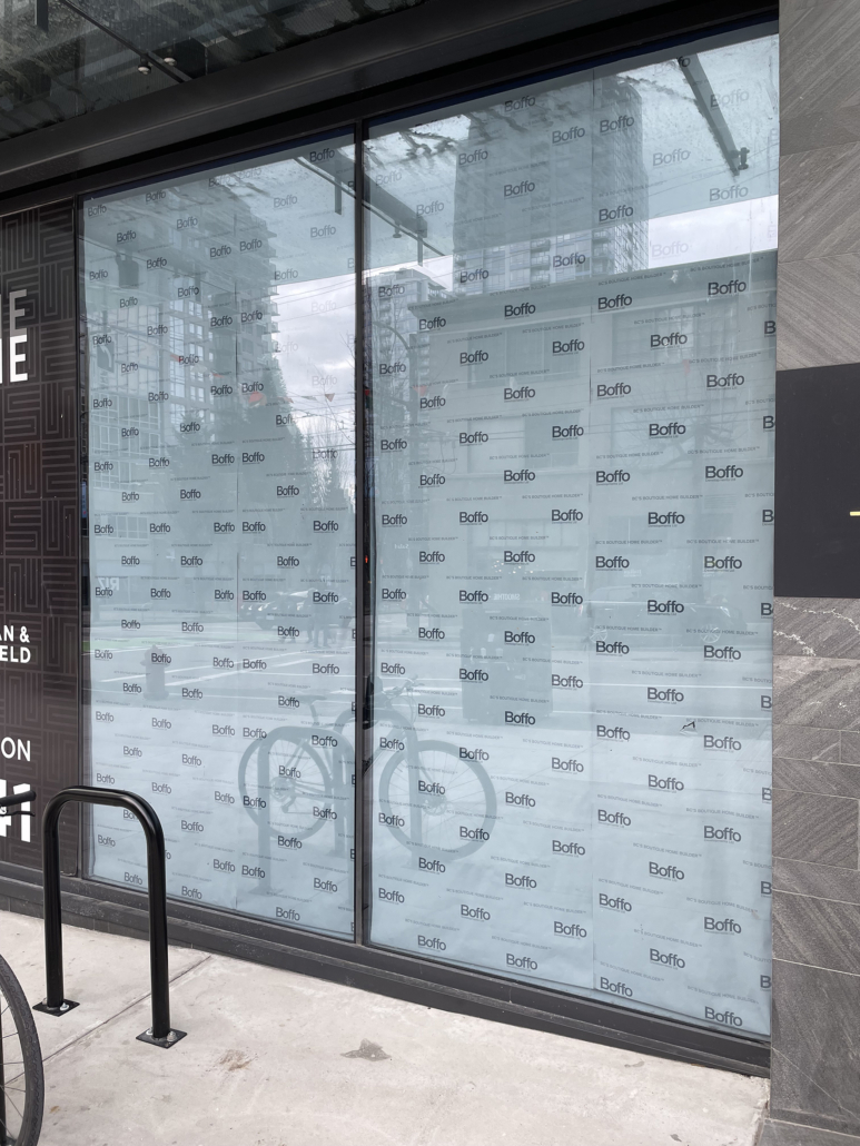 Clean Branded Window Paper Install, Brand Wallpaper, Effective use of window paper