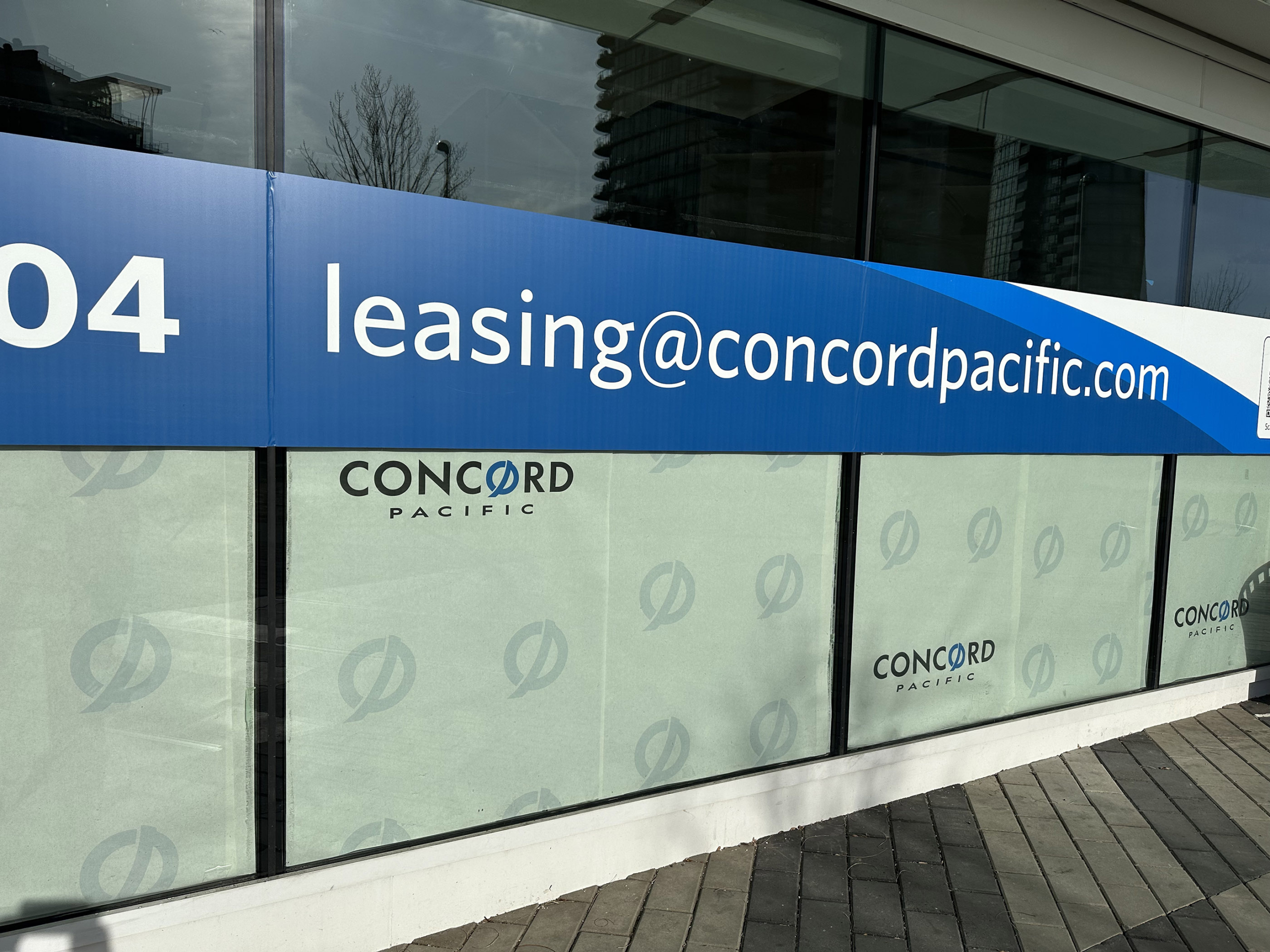 Branded Window Paper at One Pacific by Concord Pacific, 68 Smithe Street, Vancouver, 2