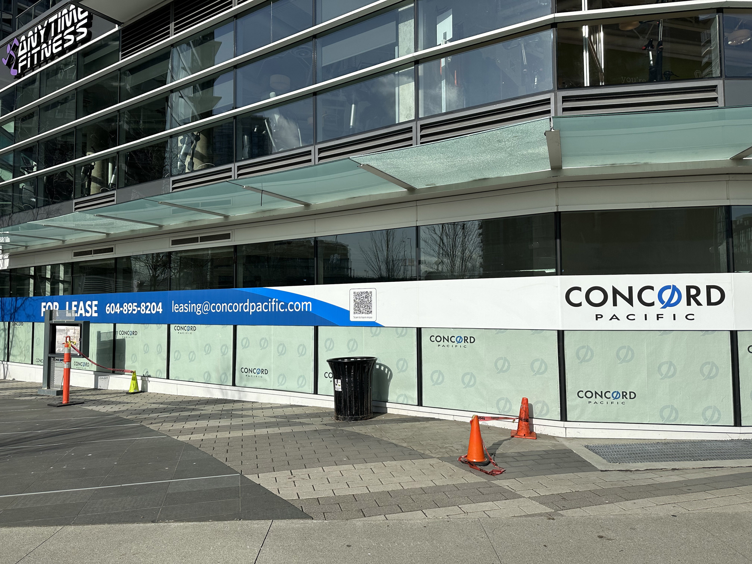 Branded Window Paper Installed at One Pacific by Concord Pacific, 68 Smithe Street, Vancouver