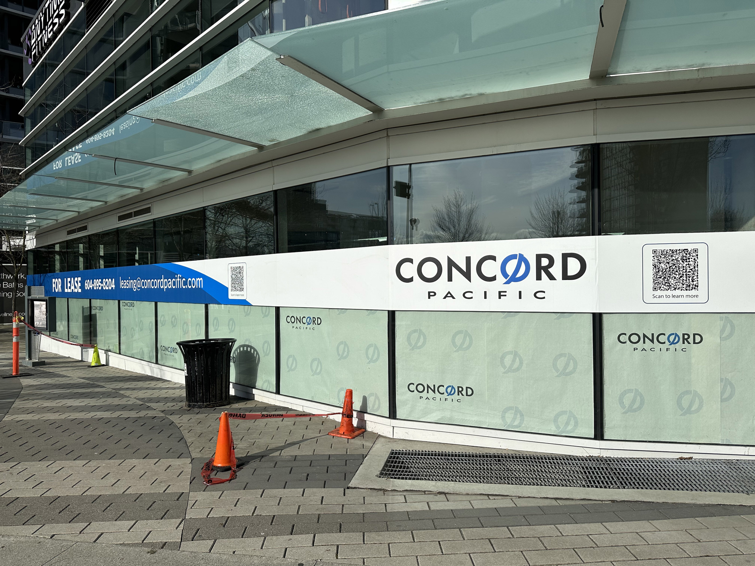 Branded Window Paper Installed at One Pacific by Concord Pacific, 68 Smithe Street, Vancouver, 6
